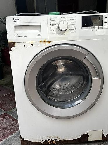 elektrik mator: Paltaryuyan maşın Beko, 6 kq, Təmirə ehtiyacı var, Yarımavtomat, Qurutmasız, Kredit yoxdur, Ünvandan götürmə — 6