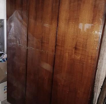 2 el kombi dolabı: İşlənmiş, 3 qapılı, Qəhvəyi, Taxta, Açılan, Düz dolab — 2
