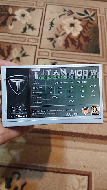 siemens notebook fujitsu: Titan 400W Green Power PC Power təchizatı - Giriş: AC 180–240V, 3A — 3