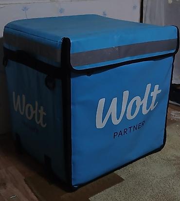 Wolt Partner termal çatdırılma çantası - Rəng: mavi, reflektor