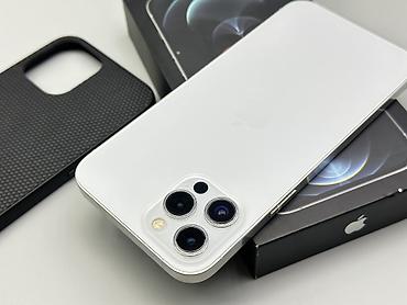 IPhone 12 Pro Max, Б/у, 256 ГБ, Белый, Защитное стекло, Чехол, Коробка, 100 %