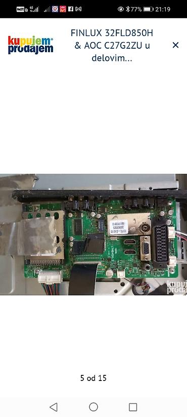 Ostali kompjuterski delovi: FINLUX 32FLD850H – delovi: - Main board: 17MB45M-3 - Power board na lalafo.rs — 6 Ostali kompjuterski delovi: FINLUX 32FLD850H – delovi: - Main board: 17MB45M-3 - Power board — 6