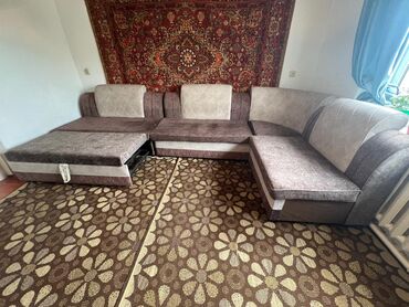 Угловые диваны: Угловой диван, Складной, Трёхместный и более, Другие материал at lalafo.kg Угловые диваны: Угловой диван, Складной, Трёхместный и более, Другие материал