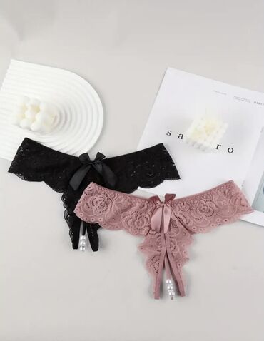 нижний белье женское фото цена: Кружевные открытые трусики с жемчужным декором (с доступом) Размер М