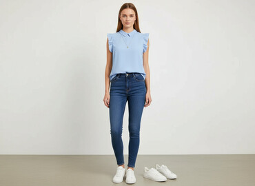 białe bluzki obcisła: Befree, Women's blouse, size M