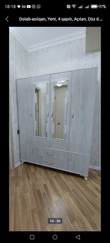 Dolablar: Yeni, Açılan, 4 qapılı Düz dolab, Dolab-asılqan — 11
