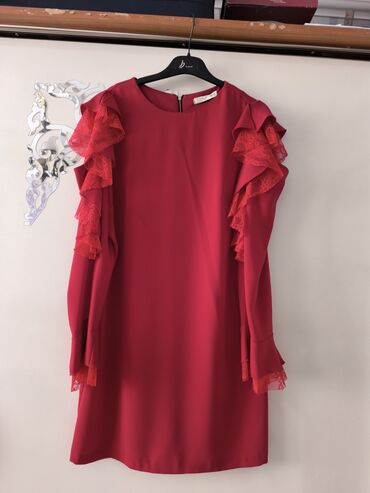 Женская одежда: Повседневное платье, Миди, XL (EU 42)