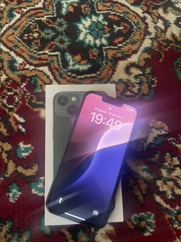 ноутбуки до 5000: IPhone 13, Б/у, 128 ГБ, Зеленый, Защитное стекло, Чехол, Коробка, 85 %