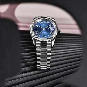 Ručni satovi: PAGANI DESIGN PD-1783 - 40mm - Plava- Rolex Day-Date Homage Potpuno — 8