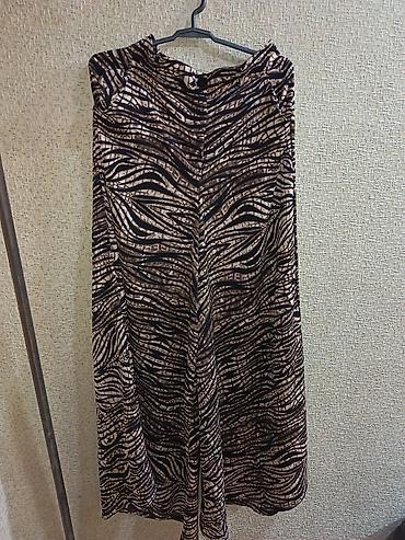 karandaş ətək: Qadın ətəyi – zebra naxışlı, qara-bej rənglərdə - Model: A-kəsim — 1