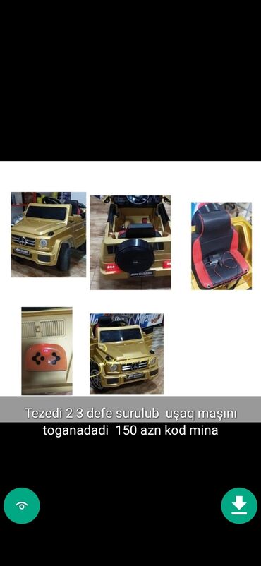 Uşaq üçün elektrik maşınları: Uşaq masinlari elektrikli masinlar matasikllar qiymetler melumatlar — 22