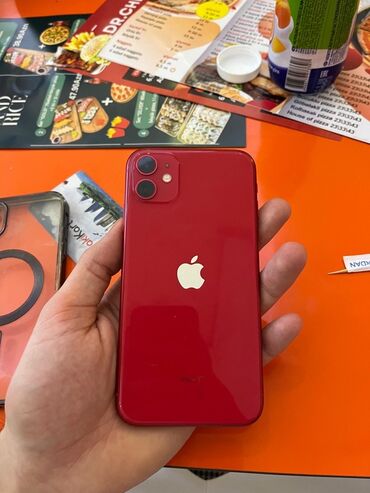 səs ucaldici: IPhone 11, 64 GB, Qırmızı, Face ID