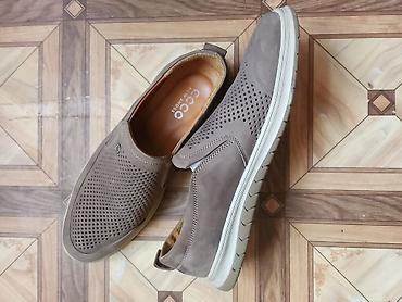jordan 1 low: Б/У Мужские летние слипоны ECCO - Тип: слипоны без шнурков - Материал — 3