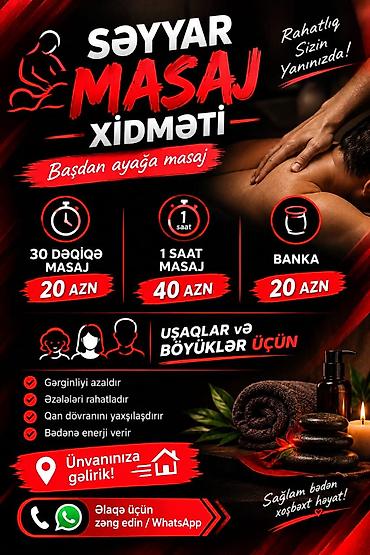 masaj spa: Relaks masaj, Qadınlar üçün, Evə gəlməklə — 1