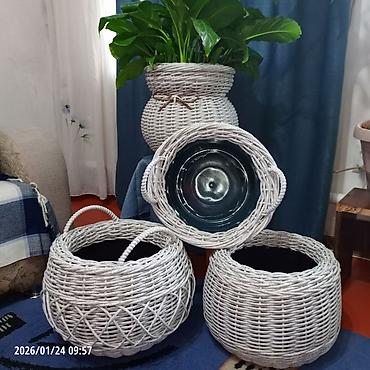 Горшки для растений: Плетёные вазоны для растений от 10-12 литров,в наличии и на заказ — 2