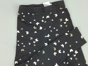 legginsy ocieplane futerkiem dla dziewczynki: Leggings for kids, H&M, 10 years, 134/140, condition - Good