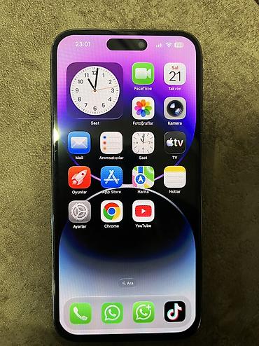 iphone barter var: IPhone 14 Pro Max, 128 GB, Narıncı, Barmaq izi, Face ID, Simsiz şarj — 2