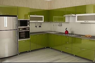 Sifarişlə mətbəx mebeli: Sifarişlə mətbəx dəsti, Özü çəkən petlələr, Mat laminat, Kredit yoxdur, Pulsuz çatdırılma — 10