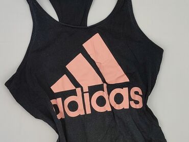 czarne prążkowane bluzki: Adidas, Top damski, rozmiar M