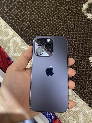 mini 4k: IPhone 14 Pro, Б/у, 1 ТБ, Deep Purple, 75 % — 1