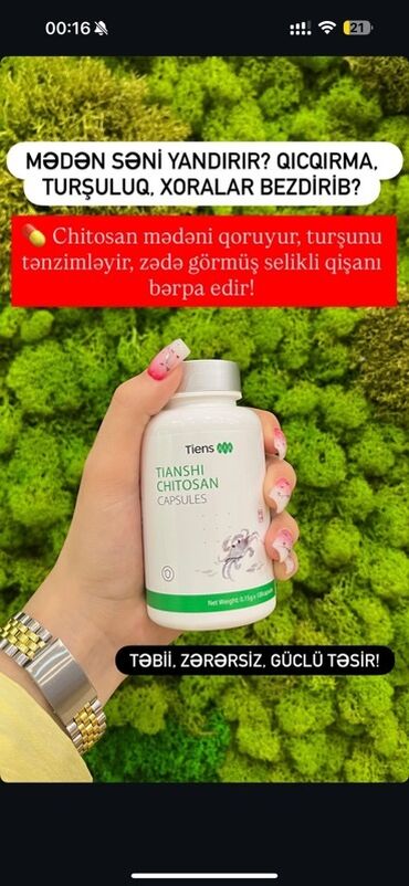 tibbi rəf: Məhsul: Tiens Tianshi Chitosan Capsules Xüsusiyyətlər: - Mədə üçün