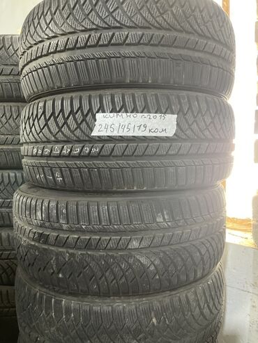 зимние шины 19: Шины 245 / 45 / R 19, Зима, Б/у, Комплект, Легковые, Корея, Kumho