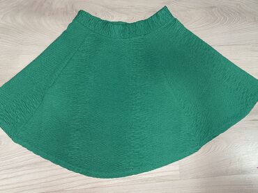 teksas mini suknja: S (EU 36), Mini, color - Green