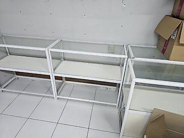 Mağaza vitrini və şüşə vitrin stendləri - Material: ağ metal karkas lalafo.az -da Mağaza vitrini və şüşə vitrin stendləri - Material: ağ metal karkas