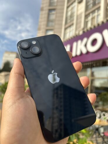 с доплатой мне: IPhone 14, Колдонулган, 128 ГБ, Кара, Заряддоочу түзүлүш, Коргоочу айнек, Каптама, 96 %