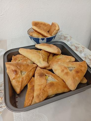 сложенное тесто: Пеку на заказ домашние курники (татарский учпучмак) на песочном тесте — 2