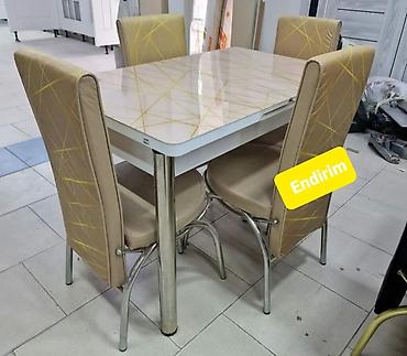 Masa və oturacaq dəstləri: *Hazır elde olan* ✔️Türk istehsalı🇹🇷 ✔️Kuxna üçün stol stul dəsti ✔️ — 5