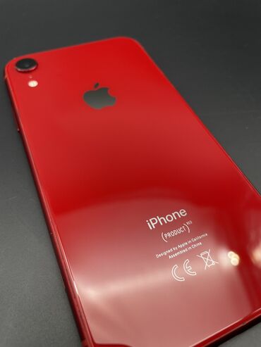 Apple iPhone: IPhone Xr, Б/у, 64 ГБ, Красный, Защитное стекло, 79 %
