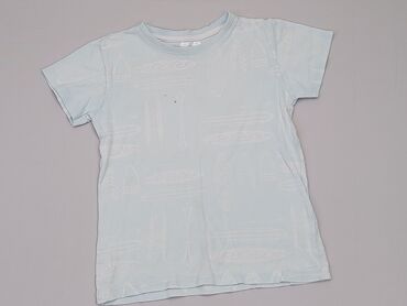 jeansy szerokie z dziurami: Koszulka, 5-6 lat, 110-116 cm, stan - Dobry