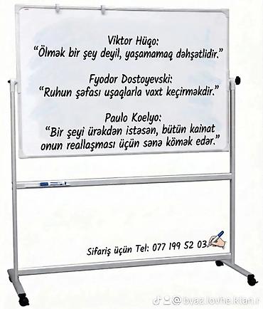 ofis ləvazimatı: Bəyaz lövhə & Mantar pano 50x70 - azn. 15 60x90 - azn. 18 — 5