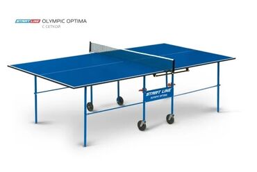 настольные игры для детей: Стол теннисный Olympic Optima Синий с сеткой Описание Olympic