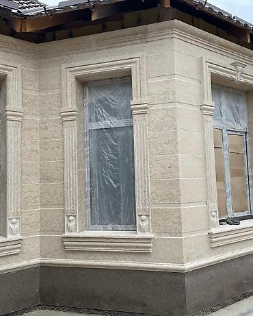 Фасадные плиты Сары-Таш (Травертин): Новый, Размер: 30x60 мм, Желтый, Установка, Гарантия, Бесплатный выезд — 6