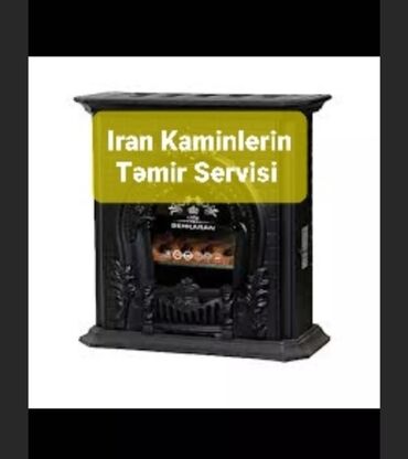 damafon təmiri: Iran Kamin Soba peç Daş Kamin qurasdırma diaqnostika Unvanda temir