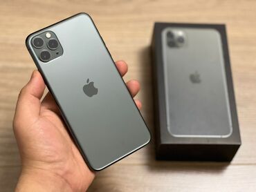 Apple iPhone: IPhone 11 Pro Max, 256 ГБ, Alpine Green, Face ID, Беспроводная зарядка