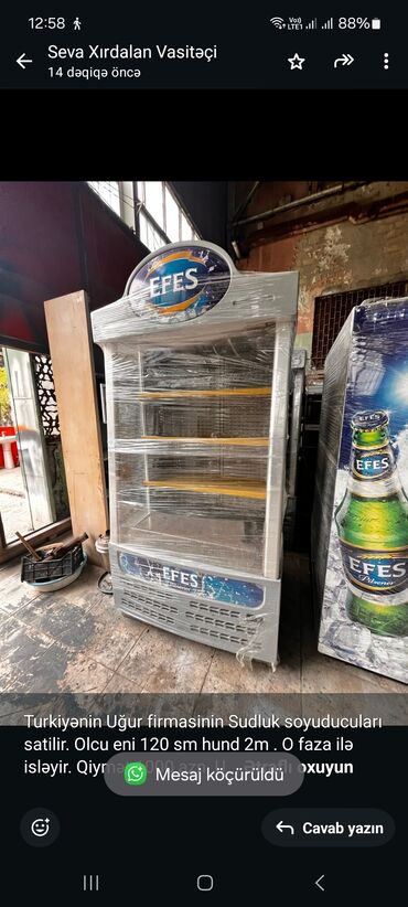 Soyuducu vitrinləri: Turkiyənin Uğur firmasinin Sudluk soyuducuları satilir. Olcu eni 120