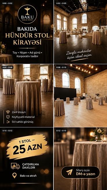iticket konsert blok3: BAKU TABLE RENT – Bakıda hündür stol icarəsi • Tədbir növləri: toy — 1