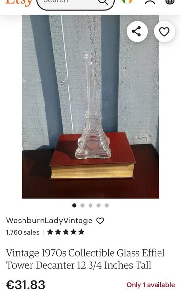 Čaše: Flasa nova za pice iz 70ih. Ajfelov toranj. U pitanju je puno — 5