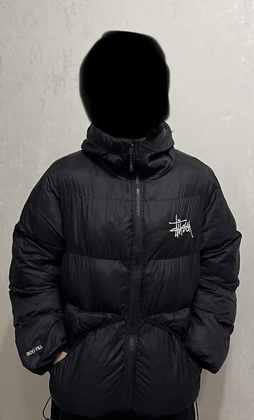спортивный пуховик: Пуховик Stüssy 800 Fill, мужской. - Цвет: черный, подкладка серая. - — 5