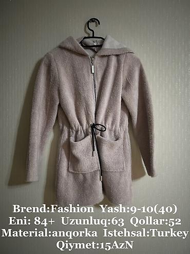 sumqayıtda palto: Brend:Fashion Yash:9-10(40) Eni: 84+ Uzunluq:63 Qollar:52 — 7
