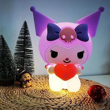 Oyuncaqlar: Kuromi temalı LED masa lampası və gecə işığı - Şirin Kuromi fiqurlu — 1