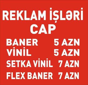 Reklam, çap: Reklam, çap, Bannerlər, Vinil, Roll up, Çap