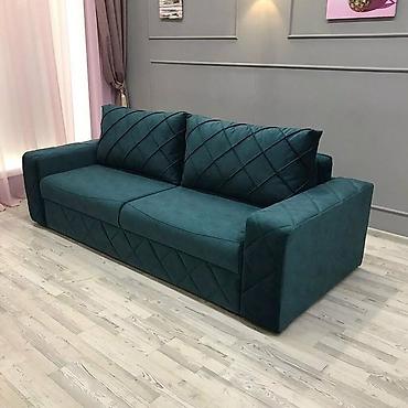 Divanlar: Müxtəlif rənglərdə təqdim olunan bu üç nəfərlik parça divan, müasir — 2