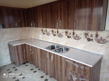 Sifarişlə mətbəx mebeli: Sifarişlə mətbəx dəsti, Özü çəkən petlələr, Sadə laminat, Kredit yoxdur, Pulsuz çatdırılma, Rayonlara çatdırılma — 4