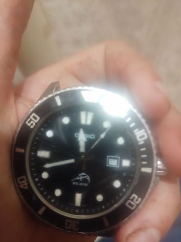 Casio dalğıc üslublu analoq qol saatı (WR 200M) - Qara siferblat, iri