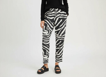 gymshark legginsy push up: H&M, Spodnie materiałowe damskie, rozmiar L