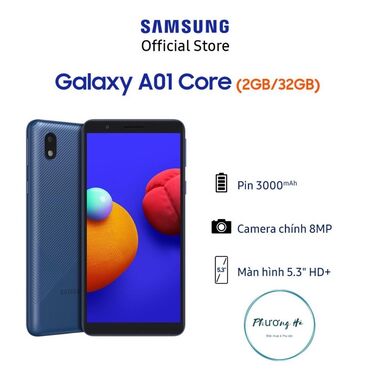 самсунг 24ультра: Samsung Galaxy A01 Core, Колдонулган, 16 ГБ, түсү - Көк, 2 SIM